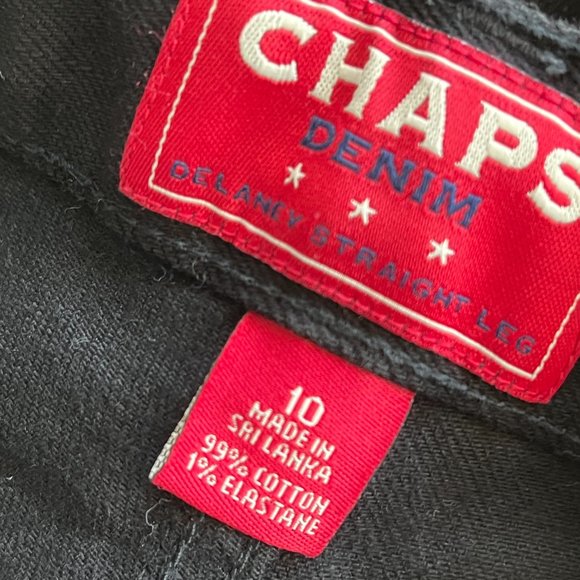 Chaps Ralph Lauren blue black denim strech jeans lot of 2 NWT 10 katelyn delaney - Picture 7 of 7